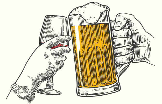 Alcol & calorie: più leggero un calice di vino di una pinta di birra